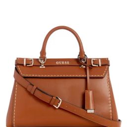 GUESS Cognac SESTRI Medium Luxury Satchel-image-42