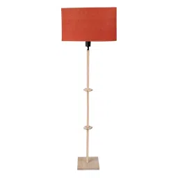Sanded Edge Red Miller Floor Lamp in Solid Natural Wood Color with Oval Shade for Home, Living Rooms-picture-12