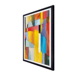 999store Multicolor Abstract Printed Canvas Painting image 3