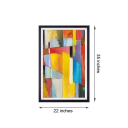999store Multicolor Abstract Printed Canvas Painting image 5
