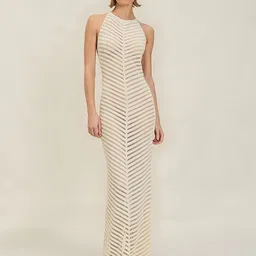 JC Mode Self-Designed Halter Neck Back-Slit Maxi Swimwear Cover Up Top-image-63