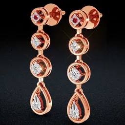 Joyalukkas Connected Glow Dewdrop Diamond Earrings -3.37 gm-image-10