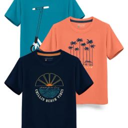 HELLCAT Kids Multicolor Printed T-Shirt (Pack Of 3)-image-74