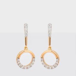 P.N.Gadgil Jewellers 14k Yellow Gold Cyclic Beauty Diamond Stud Earrings-image-17