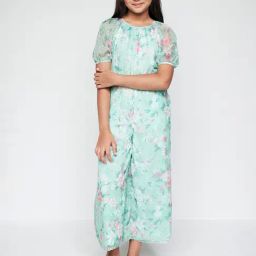 AND girl Mint Green Floral Print Jumpsuit-image-75
