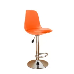 Rose Leatherette Bar Stool Chair 120 Kg Weight Capacity Orange-image-41