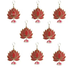 Myntra Elegant Homes Handmade Lotus Wall Decor with jhumki Style Hanging-picture-2