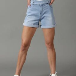 SHOWOFF Blue Regular Fit Shorts-18