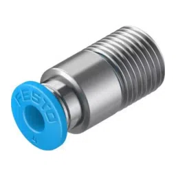 Festo Straight Threaded Adaptor R 1/8 Male Connector A Threaded-to-Tube, QS-1/8-4-I-100 (Bag of 100 Pcs)-picture-2