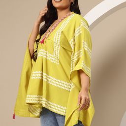 Sztori Plus Size Printed Kaftan Kurti image 2