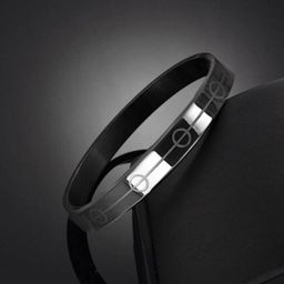 The Roadster Men Silver-Plated Stainless Steel Anti-Tarnish Kada Bracelet-46