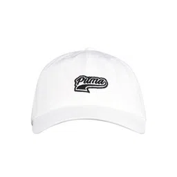 Puma Unisex White Brand Logo Embroidered Baseball Cap-85