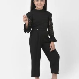 Eavan Kids Black Solid Full Sleeves Jumpsuit-image-33