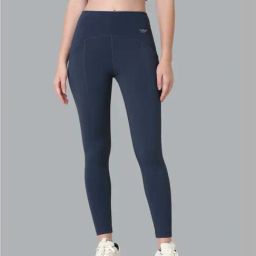 Van Heusen Blue Mid Rise Sports Leggings-image-95