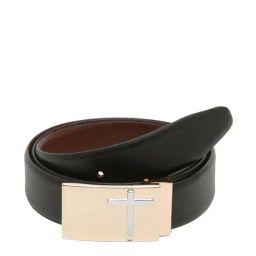 Teakwood Leathers Black Leather Waist Belt for Men-image-63