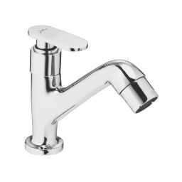 Jabra Pillar Cock Leaf Series Brass Chrome Finish Deck Mount Silver-image-79