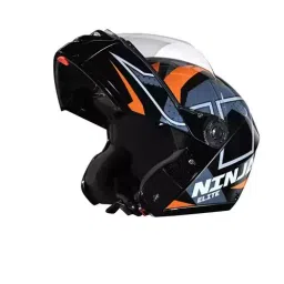 Studds NINJA ELITE SUPER D6 DECOR Black (540 mm) X Small Full Face Flip-Up Helmet, BLACK N10-image-94