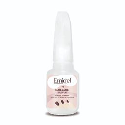 Emigel Professional Nail Glue for Artificial Nail Extensions with Brush On Applicator | Professional Grade | Quick-Drying Glue for Long Lasting and Secure Nail 10g image 1