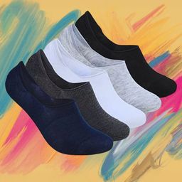 MJE Pack Of 5 Cotton Shoe Liners Socks-image-60