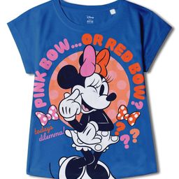 Wear Your Mind Disney Mickey & Friends Featuring Half Sleeves Minnie Mouse Printed Top - Royal Blue-picture-20