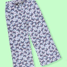 Kiddopanti Cotton Knit Butterflies Printed Pajama - Grey-image-87