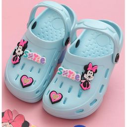Yellow Bee Disney Mickey & Friends Featuring Minnie Mouse Applique Detailed With Slingback Perforated Clogs - Light Blue-picture-48