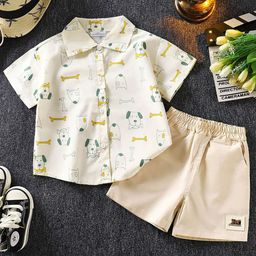 FOREVER FRIDAY Boys Printed Short Sleeves Shirt With Shorts-image-54
