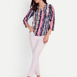FNOCKS Tie and Dye Print Organic Cotton Shirt Style Top-image-56