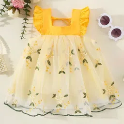 LULU & SKY Girls Floral Printed A-Line Ready to Wear Dress-image-60