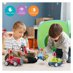 Vworld Unbreakable Four-Wheel Drive Friction Powered Diecast Push and Go Boat Toy - Multicolor image 3