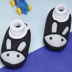NESKA MODA Black Cotton Booties-image-55
