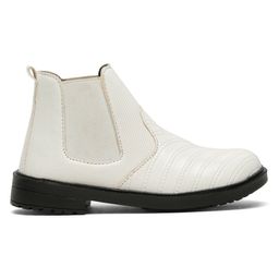 Tiny Bugs Abstract Designed Ankle Length Boots - White image 5