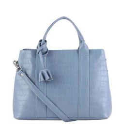 Toteteca Blue Textured Medium Handbag-image-11
