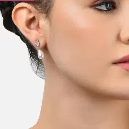 Zaveri Pearls Set of 2 Rose Gold Cubic Zirconia Contemporary Stud Earrings - ZPFK13469-23