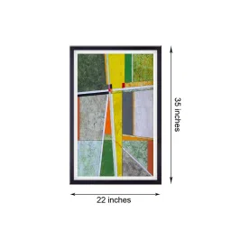999store Multicolor Abstract Printed Canvas Painting image 5