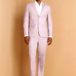 Allen Solly Pink Slim Fit Two Piece Suit-image-58