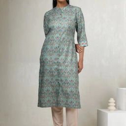 Soch Sap Green Floral Print Kurta-picture-8
