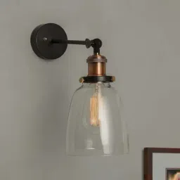 Homesake Black Edison Industrial Glass Bell Wall Lamp - Set of 1-image-56