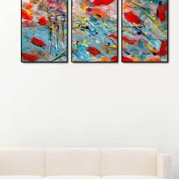 999store Orange & Blue Printed Tree Paintings - Set of 3-picture-17