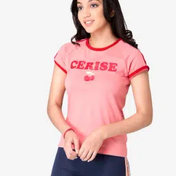 Mode By Red Tape Kids Pink Cotton Printed T-Shirt-image-61