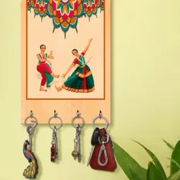 999Store Beige & Red MDF Decorative Wall Mount Key Holder - Set of 1-17