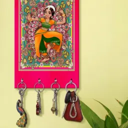 999Store Multicolour MDF Decorative Wall Mount Key Holder - Set of 1-45