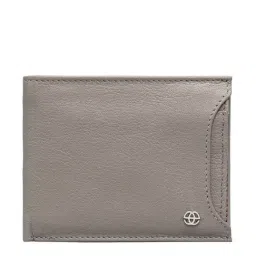Eske Grey Solid Bi-Fold Wallet for Men-13