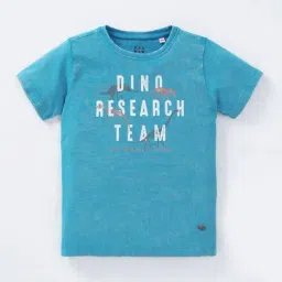 Ed-a-Mamma Kids Blue Cotton Printed T-Shirt-picture-25