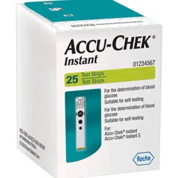 Accu Chek Instant Blood Glucose Test Strip - 25 Piece (White)-5