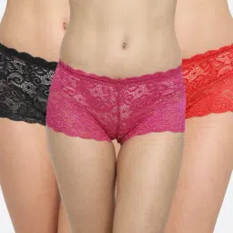 Friskers Multicolor Self Design Panty Set - Pack of 3-image-74