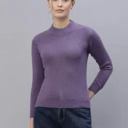 Style Quotient Purple Slim Fit Sweater-picture-13