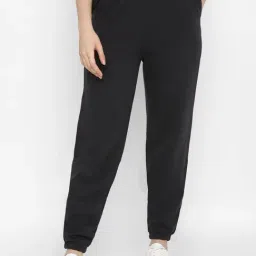 American Eagle Outfitters Black Cotton Mid Rise Joggers-45