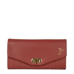 Baggit Red Textured Tri-Fold Wallet for Women-picture-19
