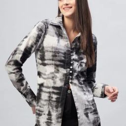 Rare Black & White Tie - Dye Shirt-image-86